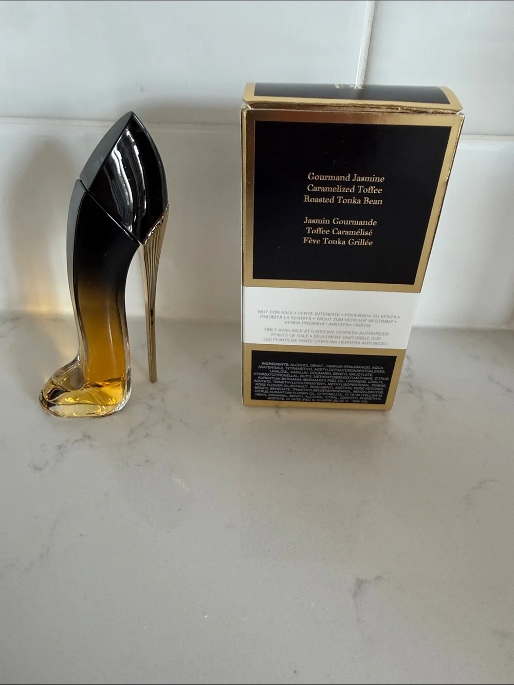 Carolina Herrera Good Girl Jasmine Absolute .24 oz collector Heel Bottle